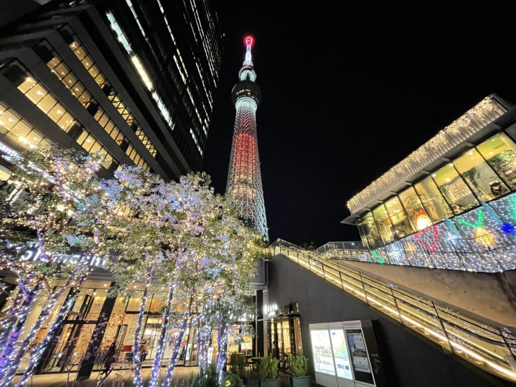 Night Illumination of Tokyo Skytree Town Dream Christmas